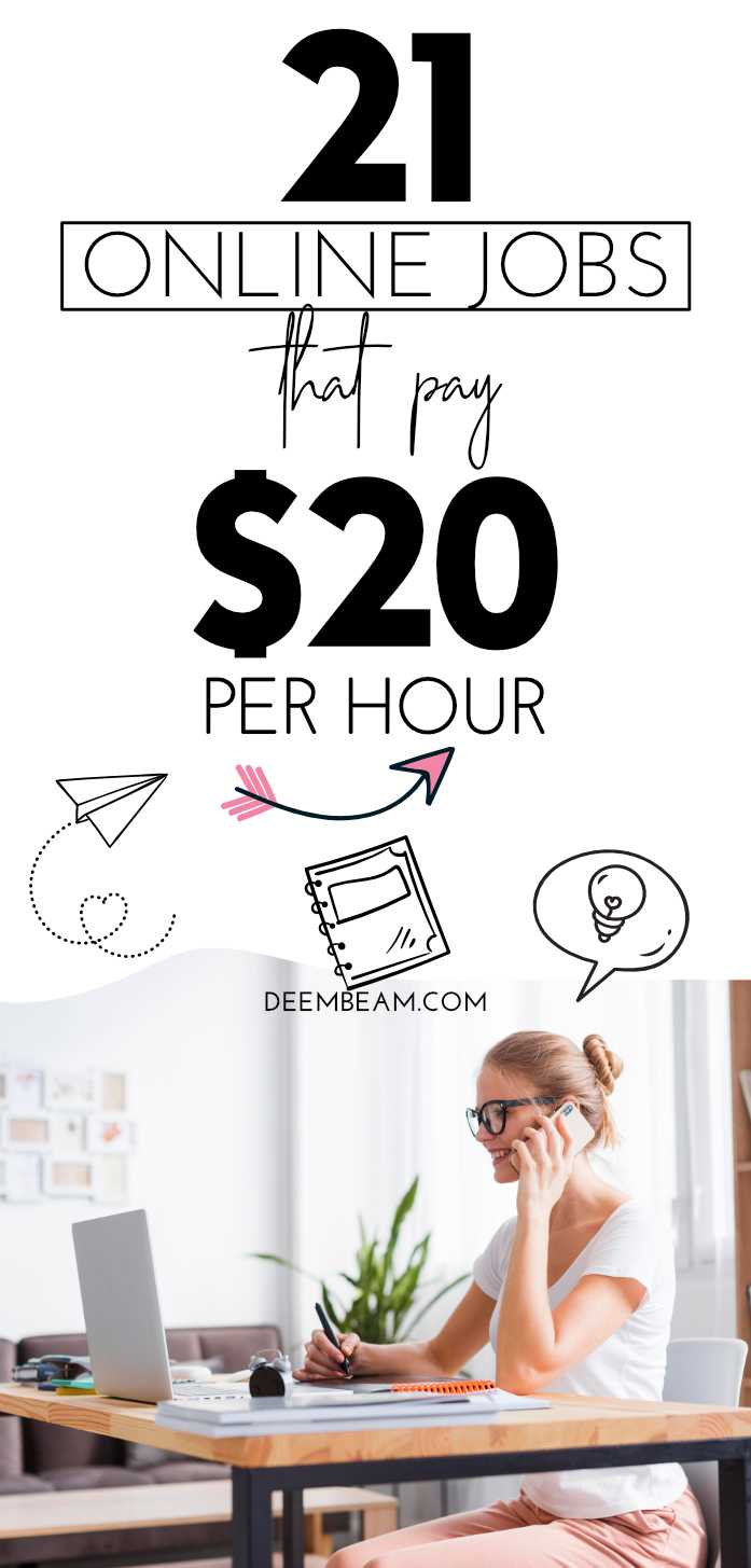 21 online jobs to make $20 an hour